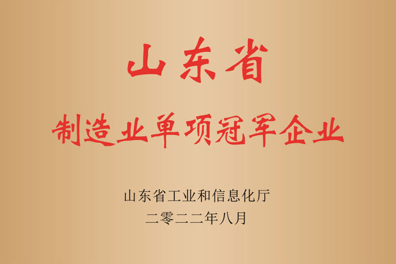 晨宇电气获得山东省制造业单项冠 军企业