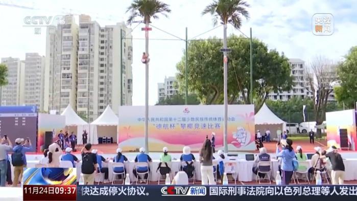 第十二届全国少数民族传统体育运动会攀椰竞速